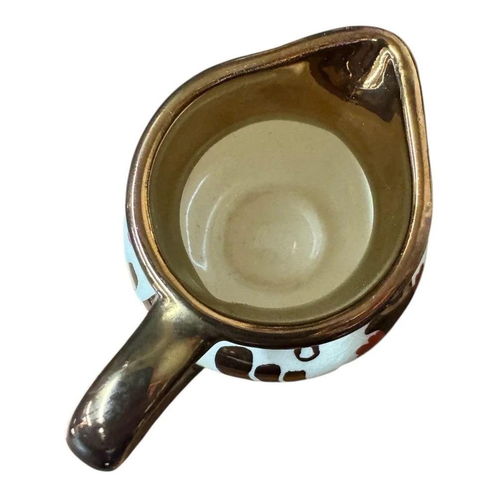Vintage Gloucester, England Lustreware Creamer Set 2‎ Souvenir Milk Jugs